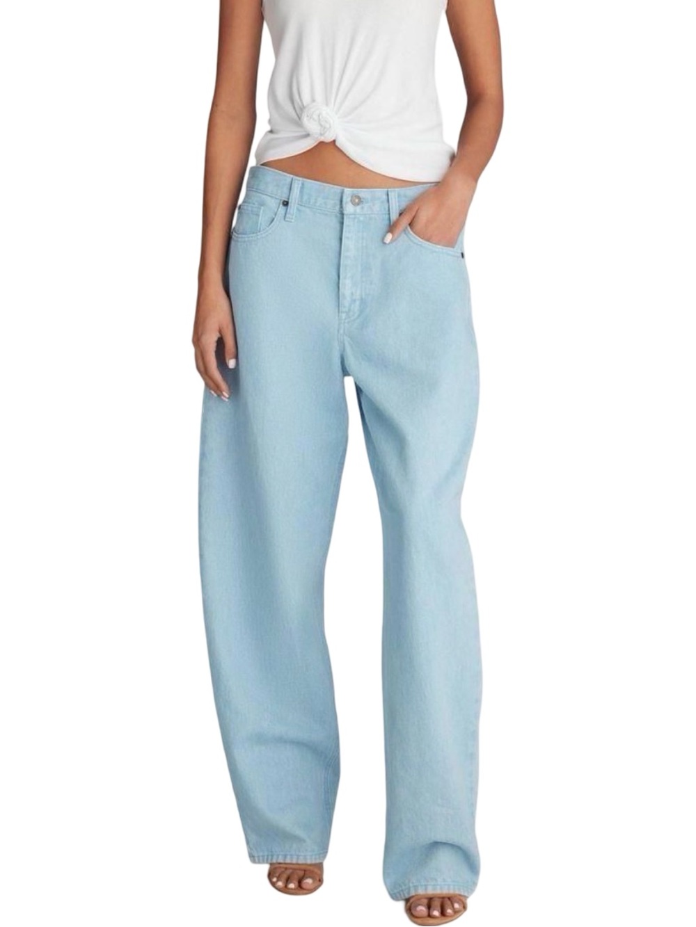 KBB by Kahlana Mid-Rise Barrel Leg ‘The Kahlana Jean’ - Size 6 - Light